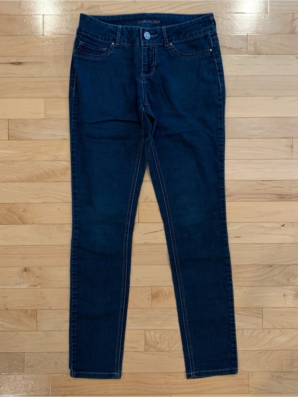 Maurices Dark Wash Skinny Jeans Women’s Size Medium Regular Stretch Mid Rise